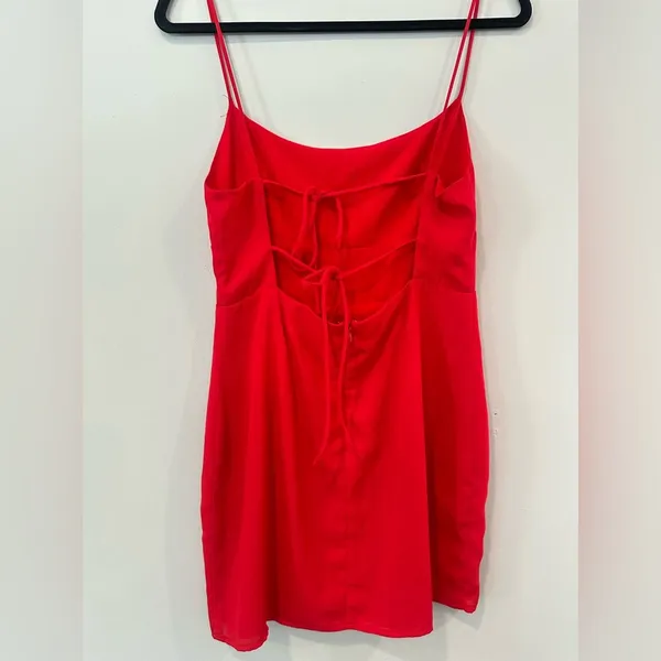 Super Down Revolve Dixie Backless Red Dress Size Medium 2048 - Image 4