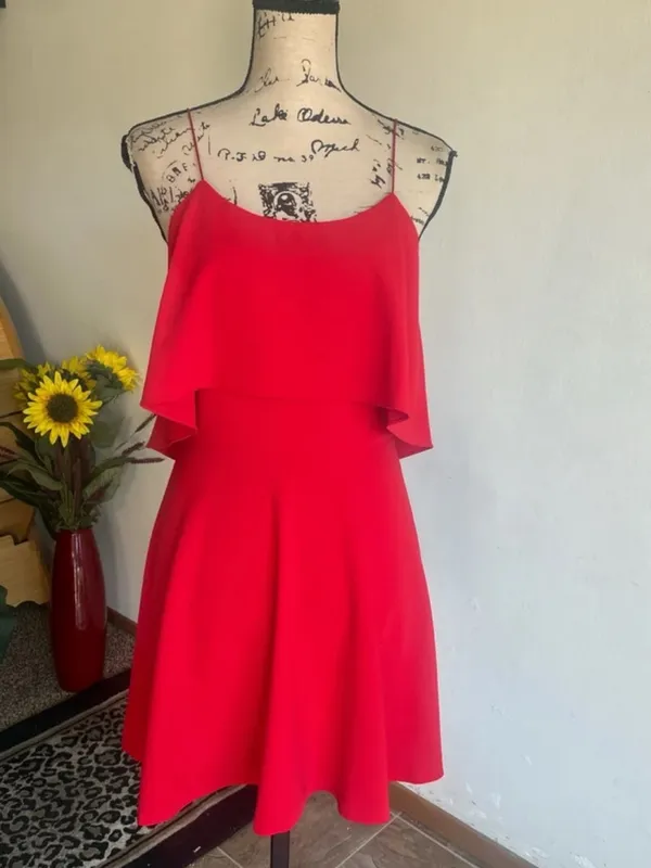 Alice + Olivia Kipp Mini Red Dress Size 4 - Image 2