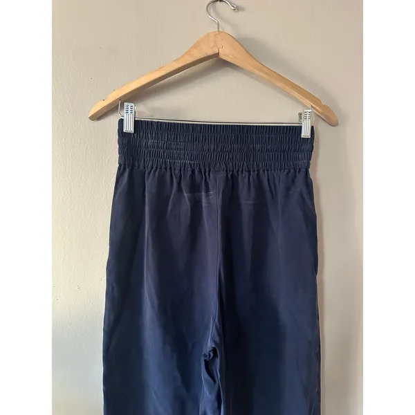 OPEN EDIT Drawstring Wide Leg Pants In Navy Blazer Size S - Image 5
