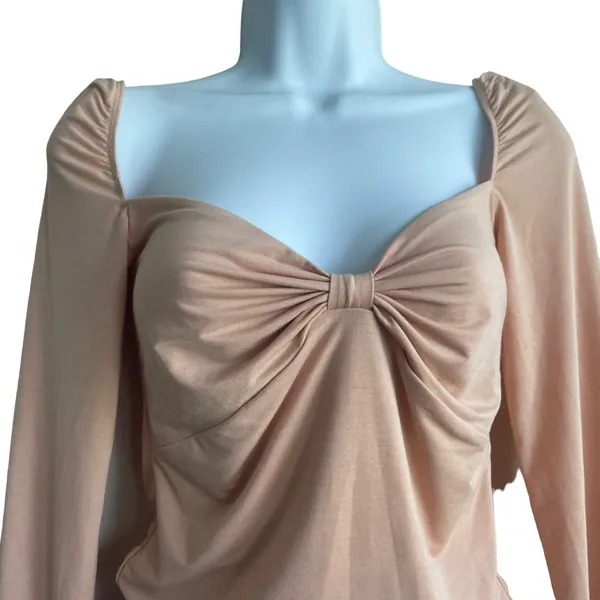Y2K Wilfred Women Cropped Top M‎ Blush Ruched Sweetheart Bodice Fairy Coquette - Image 6