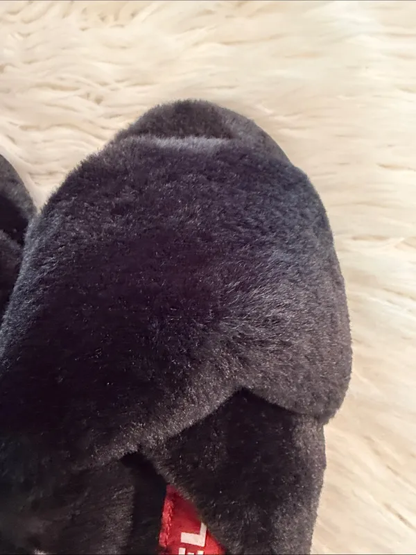 Sorel Black Plush Crossover Slide Slippers size 7 BNWOT see all photos - Image 6