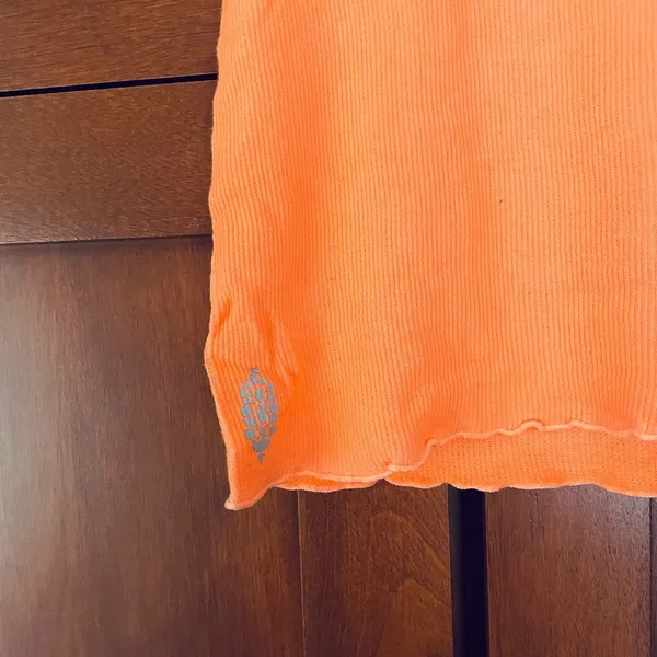 Free People Movement Madeline Crop Tee Shirt Orange Size Medium/Large FLAW - Image 7