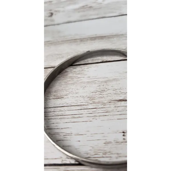 "I Love You" Stamped Dark Silver Tone Bracelet - Some Tarnish - Image 3