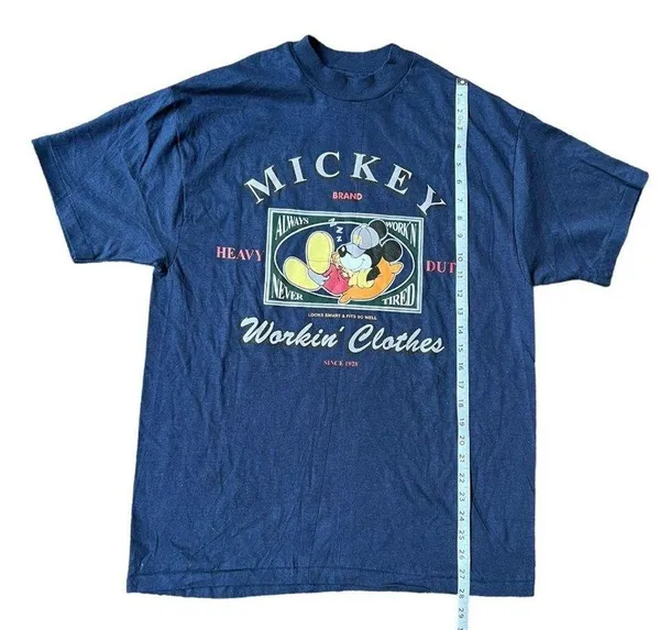 Disney Vintage Mickey Mouse Workin' Clothes T-Shirt 2-Sided Single Stitch New Old Stock - Image 3