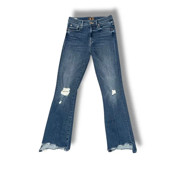 MOTHER The Insider‎ Crop Step Chew Dancing on Coals Flare Jeans Womans 25 - Image 2