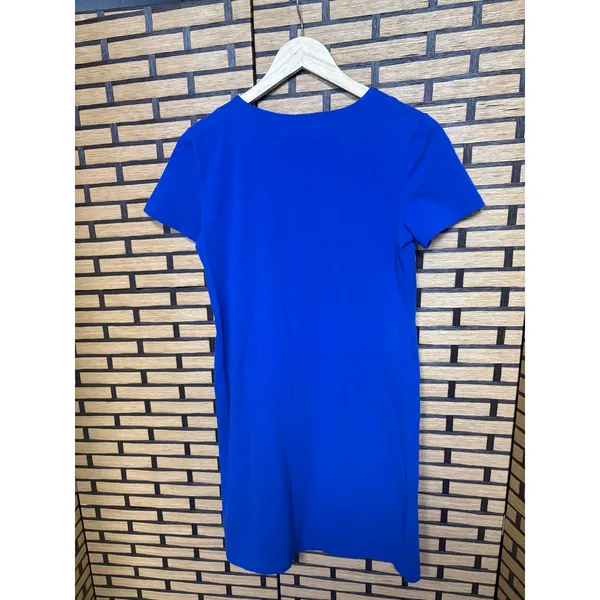Calvin Klein Blue Lace Up Neck Dress Size Small‎ - Image 2