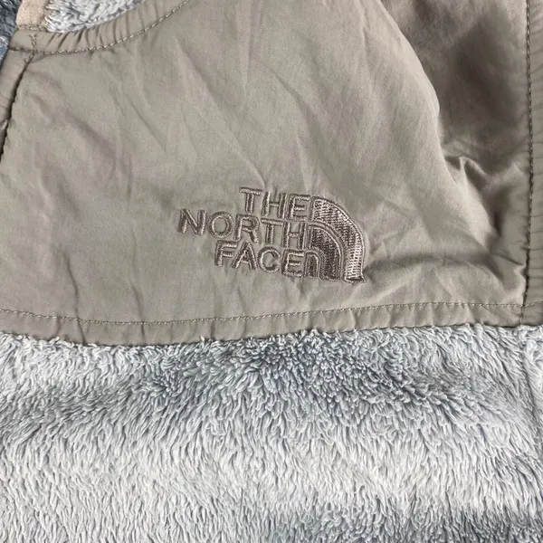 North Face‎ Jacket Girls Large Blue Fuzzy Hooded Full Zip Fleece Denali YOUTH - Image 4