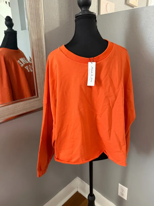 NWT Anna & Ava Game Day Burnt Orange Crop Top Size L/XL. - Image 3