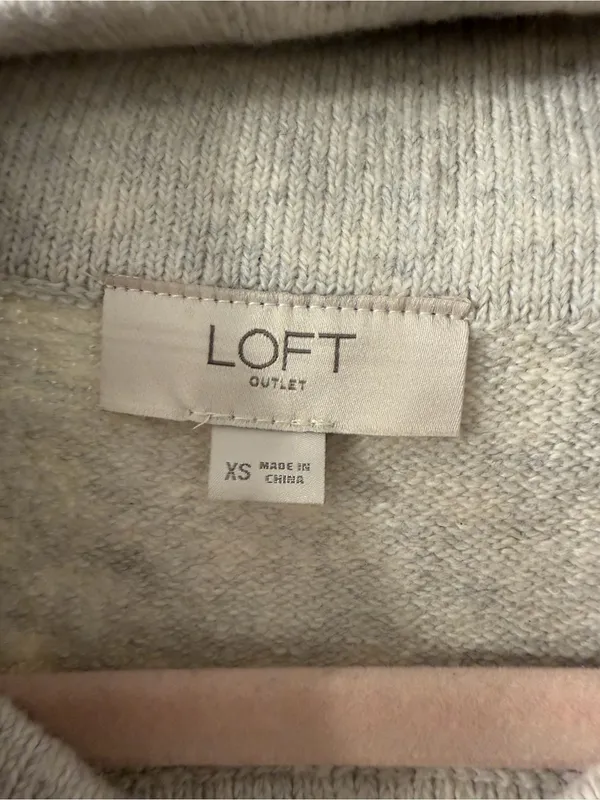 LOFT Cozy Women's Cream Cowl Neck Sweater - Image 3