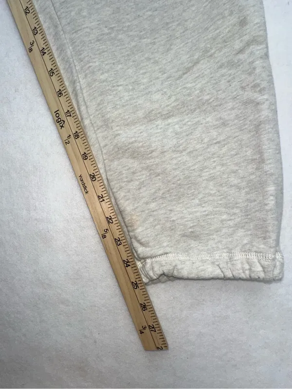 VTG Y2K Abercrombie & Fitch Sweatpants Gray Spellout Back Logo Joggers Large - Image 12