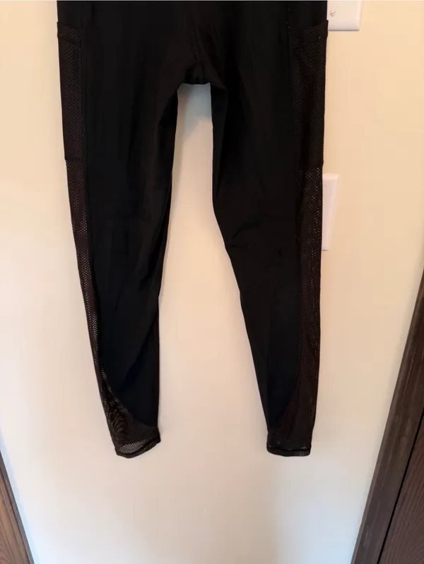 Aerie high rise mesh cutout pocket black 7/8 leggings - Image 7