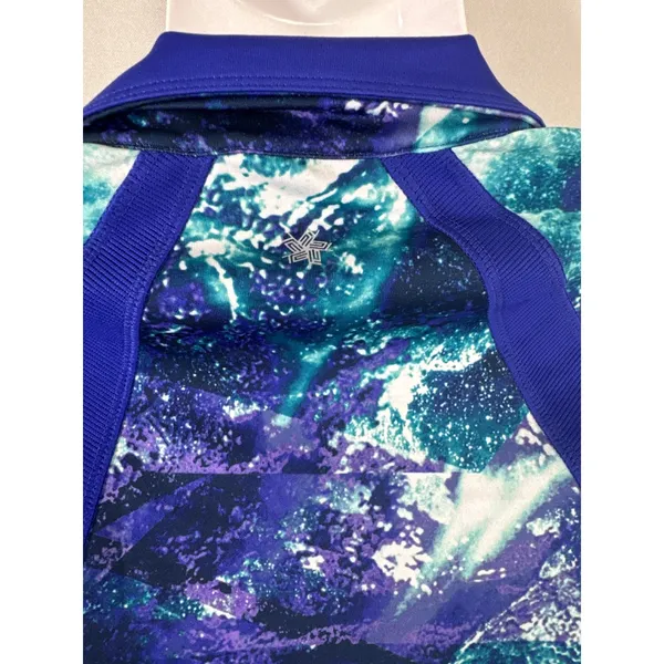 Tek Gear DryTek Womens Small‎ Blue Purple Galaxy Print Quarter Zip Pullover Top - Image 8