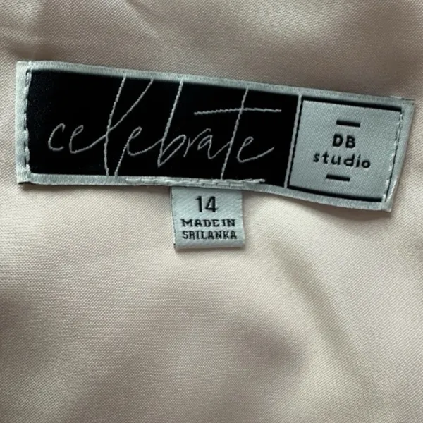 Celebrate by DB Studio Coral One-Shoulder Gown - Size 14 - Image 3