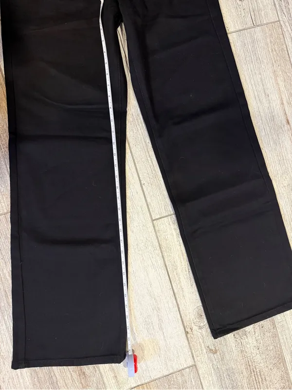 WeWoreWhat Straight Leg Mid Rise Black Denim Jeans - Image 6