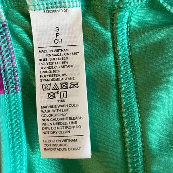 NWT Old Navy Teal World High-Waisted Bikini Swim Floral Quick Drying SZ S #1211 - Image 10