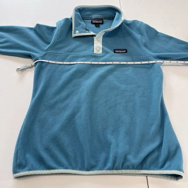 Patagonia Womens Aqua Blue Micro D Snap-T Pullover Fleece SMALL Outdoor Gorpcore - Image 7