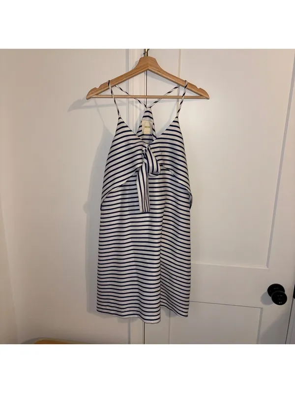 Maeve by Anthropologie $128 Woman’s M Ahoy Swing Dress Tie-Front Mini, Size M - Image 3
