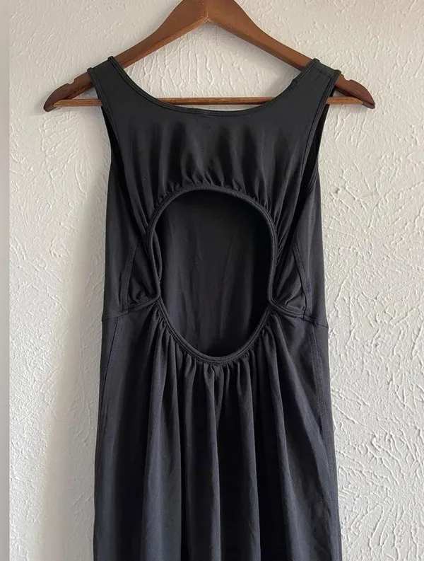 Lululemon Pima Cotton Open-Back Midi Dress Black - Image 11