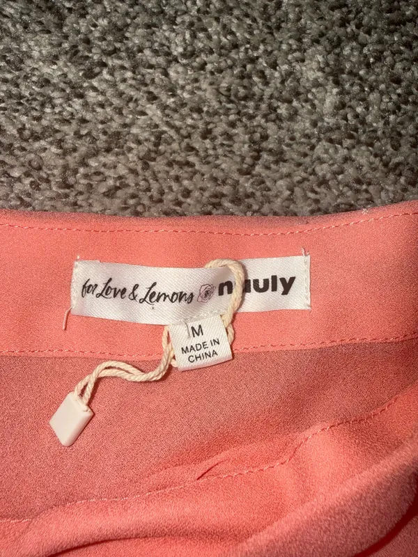For Love & Lemons Coral Chiffon Maxi Skirt Size M - Image 2
