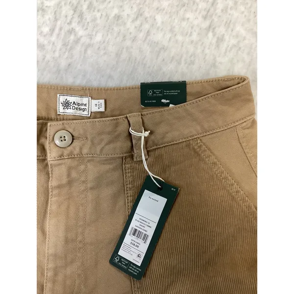 Alpine Design Womens Sahara Sand Mixed Fabric Corduroy Utility Shorts ADW24806 - Image 2