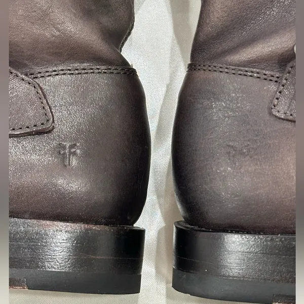 Frye Natalie Engineer Short Boots Size 6 Brown Leather Western Festival Boho - Image 13