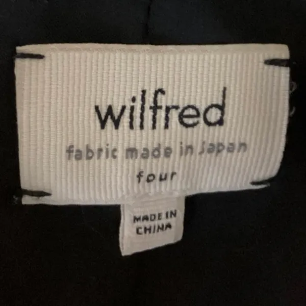 Aritzia Wilfred Montesson Black Blue Asymmetric Zip Moto Jacket Coat Blazer Sz 4 - Image 3
