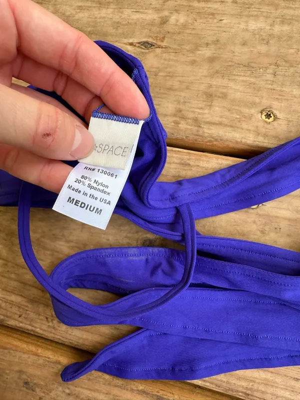 NWOT L*Space Chloe wrap around bikini top blue - Image 3