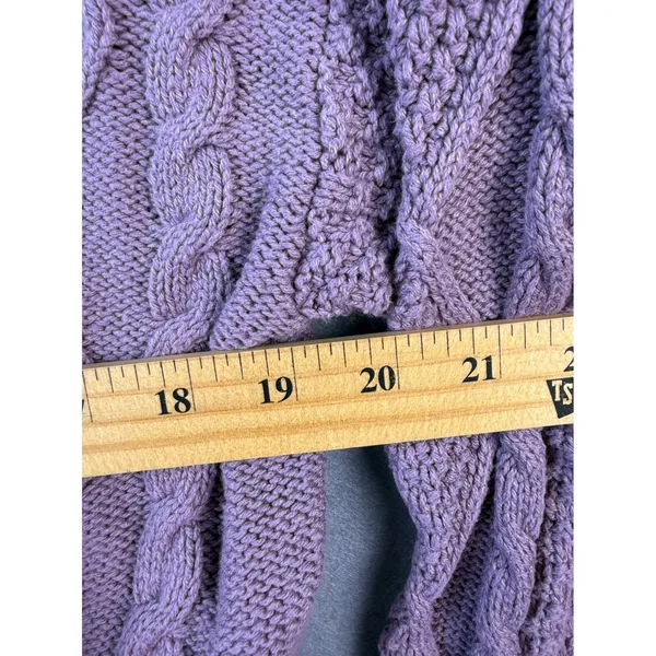 Wild Fable Womens Medium Mauve Purple Cable Knit Cropped High Low Sweater - Image 5