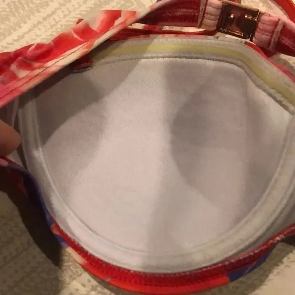 Insight Red Floral Bikini with Adjustable Straps Size 6 Top, Size 8 Bottom. - Image 5