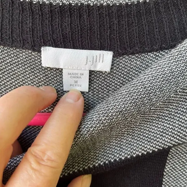 J. Jill size M Colton mock turtleneck big checked sweater. - Image 7