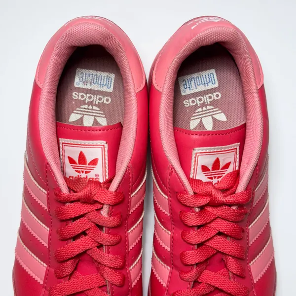 Adidas Orion Leather Low Top Sneakers Womens 8.5 Pink Barbie Colorful - Image 7