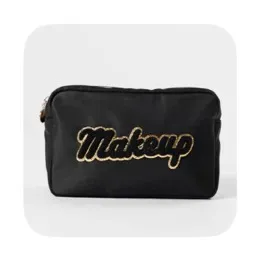 Pink Lily Black "Makeup" Travel Pouch - Image 2