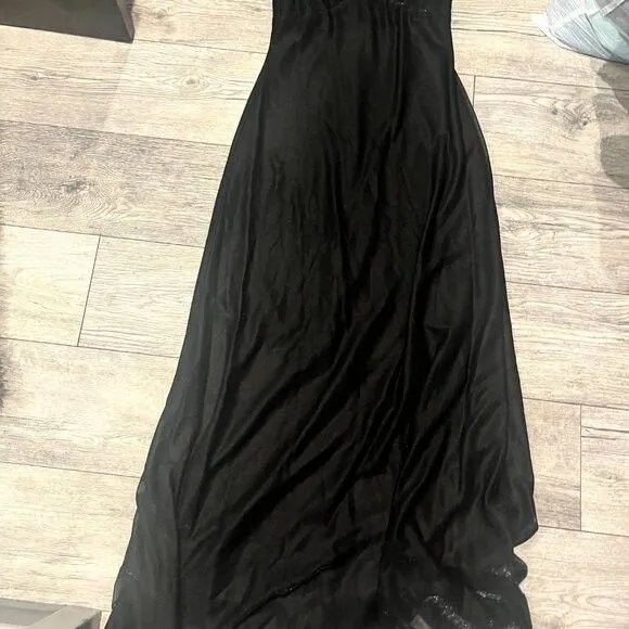 JUMP Womens Black Prom Wedding Guest Sweet‎ 16 Long Maxi Dress Size 5/6 Diamonds - Image 4