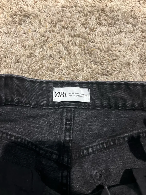 Zara black denim Shorts - Image 3