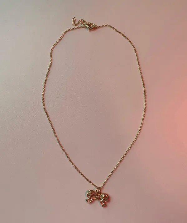 Handmade gold bow necklace  - Image 2
