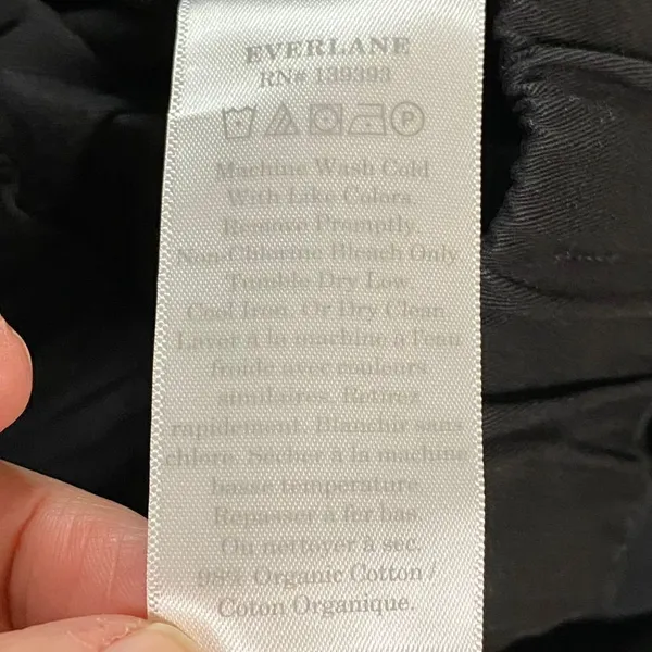 Everlane Women's Black High Waisted Wide-Leg Cotton Pants Size M‎ - Image 16