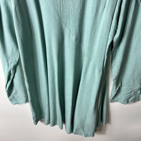Free people‎ open shoulder teal dress women’s medium - Image 3