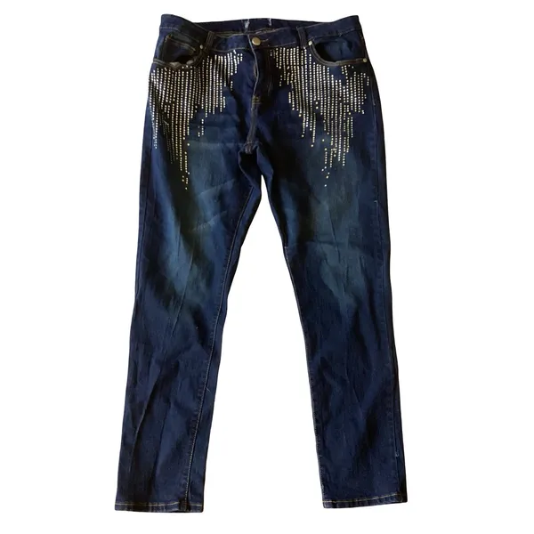 Ashley Stewart Crystal Skinny Jeans - Image 2