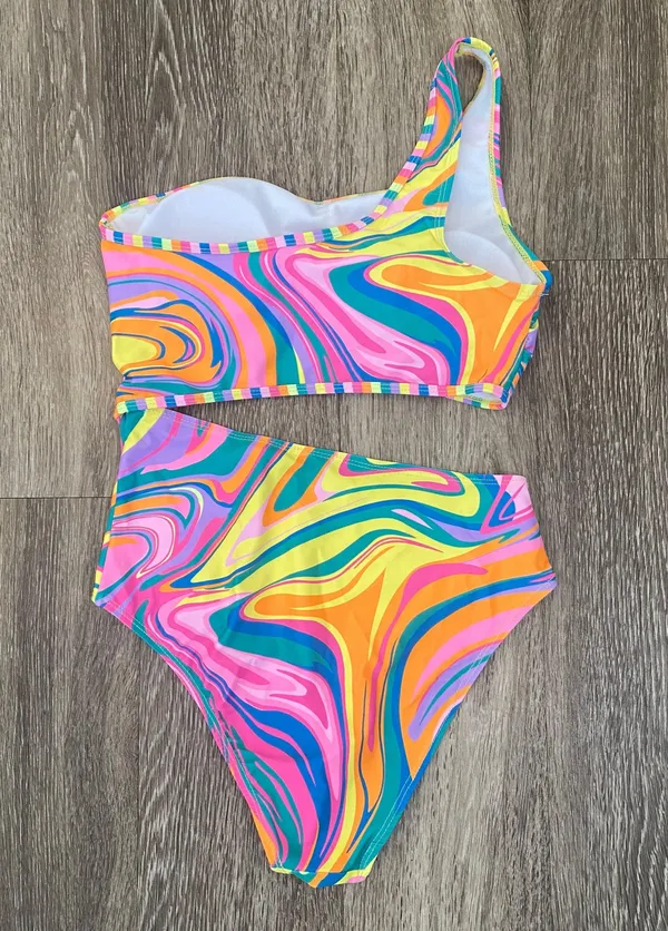 SheIn Womens NWT One Piece Multicolor Swimsuit - S - Image 5