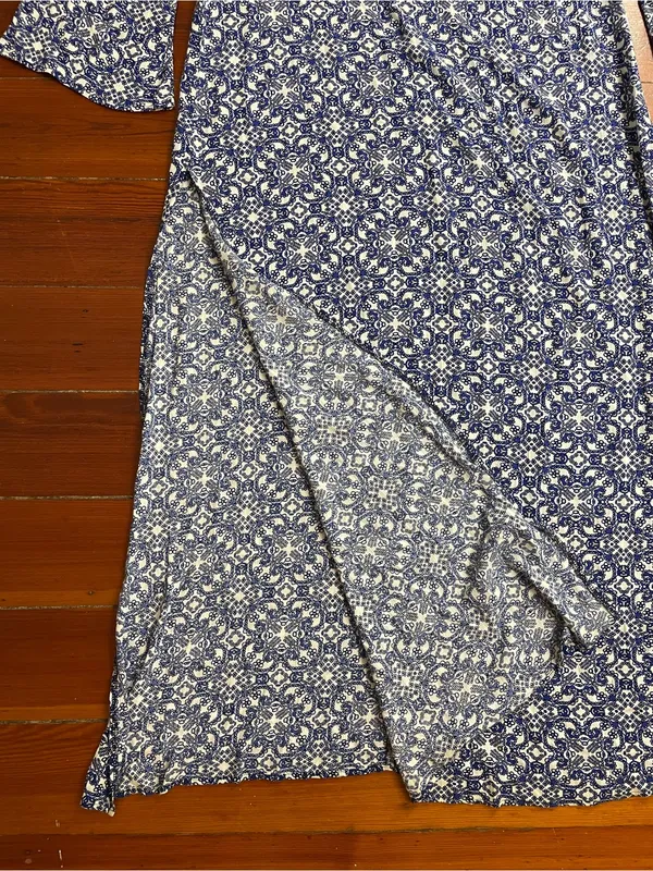 Lulus Mandala Daydream Side Slit Blue Maxi Dress Sz M 💚🎀 - Image 8
