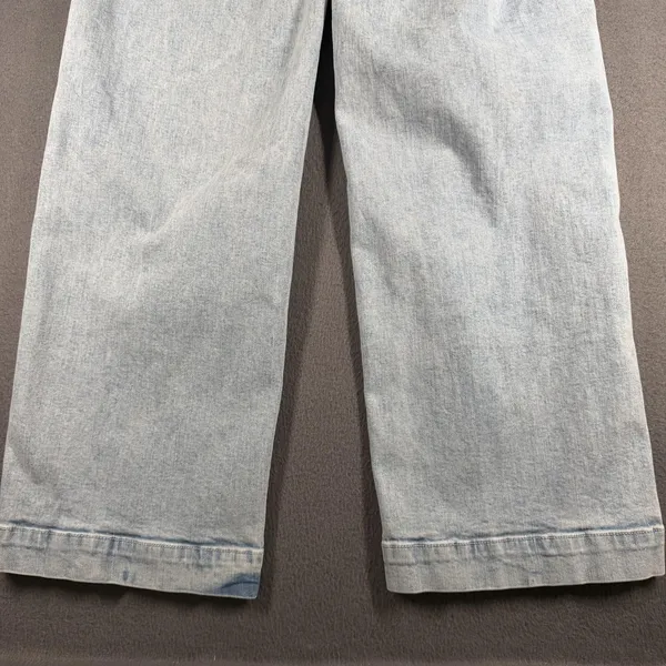 Old Navy Extra High-Rise Sky-Hi Wide Leg Jeans Womens 0 Blue Light Stretch Denim - Image 14