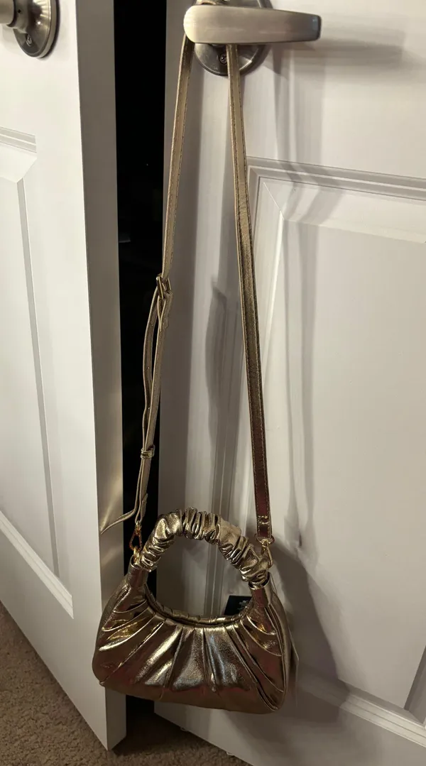 Gold Metallic Purse/handbag - Image 3