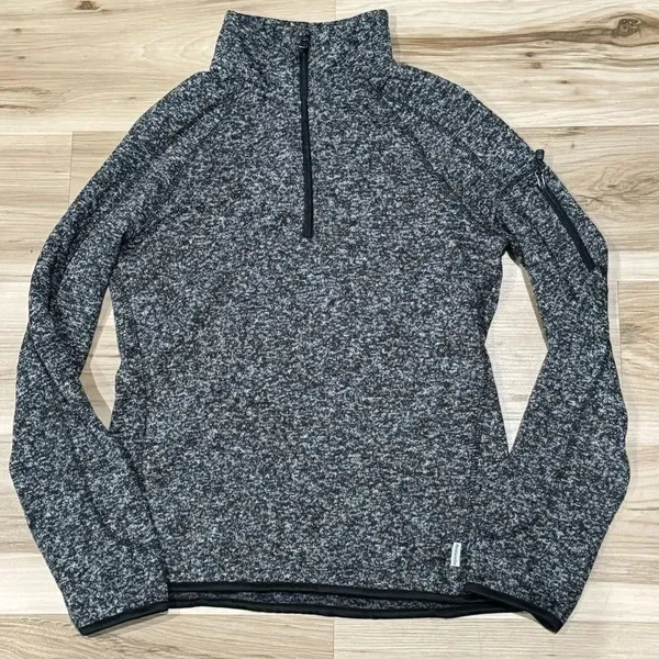 Avalanche 1/4 Zip Knit Pullover Sweatshirt Grey Women’s Small - Image 2