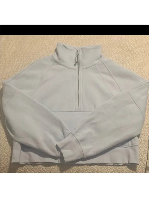 Lululemon Oversized Funnel Neck Scuba Half-Zip in Windmill - Size: XS/S - Image 2