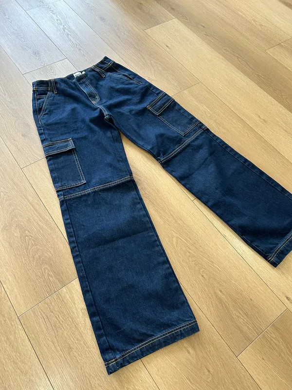 Princess Polly Dark Blue Denim Jeans - Image 3
