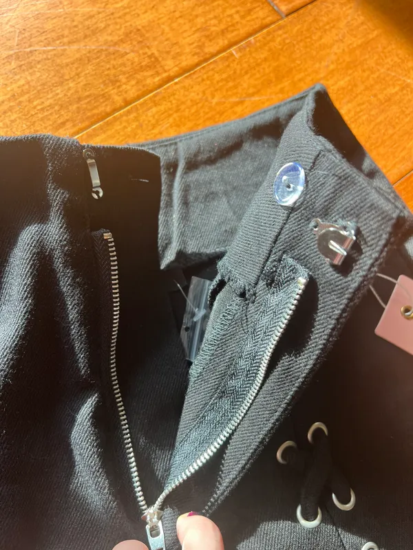Revolve Lace Up Criss Cross Jeans - Image 3