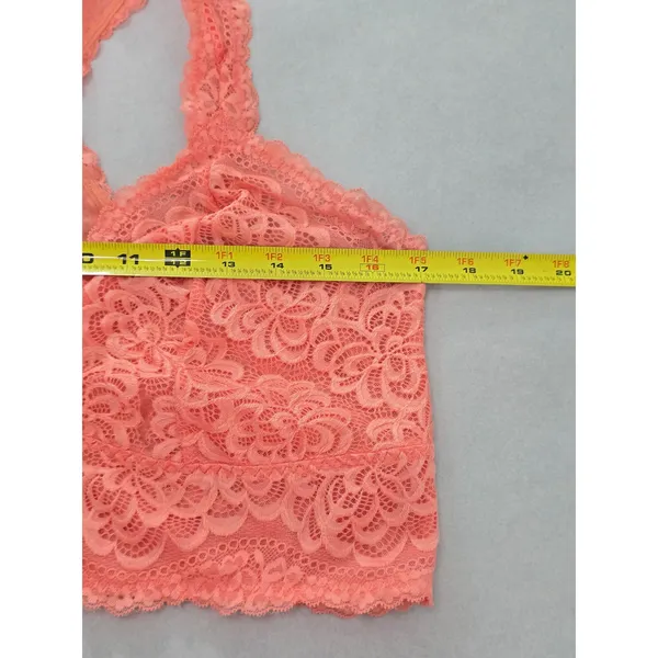 Torrid Orange Romantic Boudoir Bridal Cottage Lingerie Feminine Lace Bra Plus 2X - Image 3