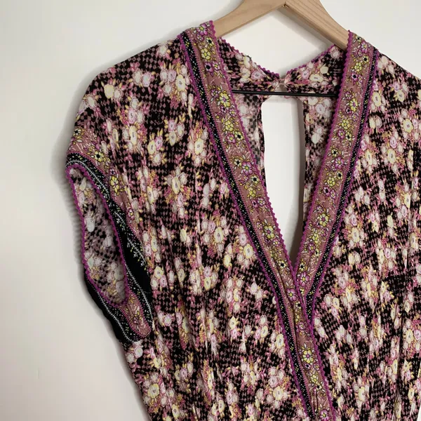Poupette St. Barth Women's Boho Pink Fressia Amora Romper Size Small - Image 11