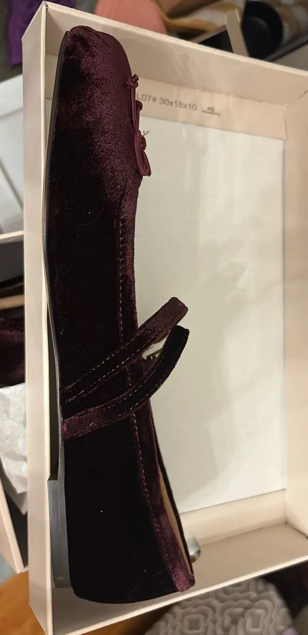 Burgundy Velvet dolce vita Gibsen flats 8.5 - Image 7