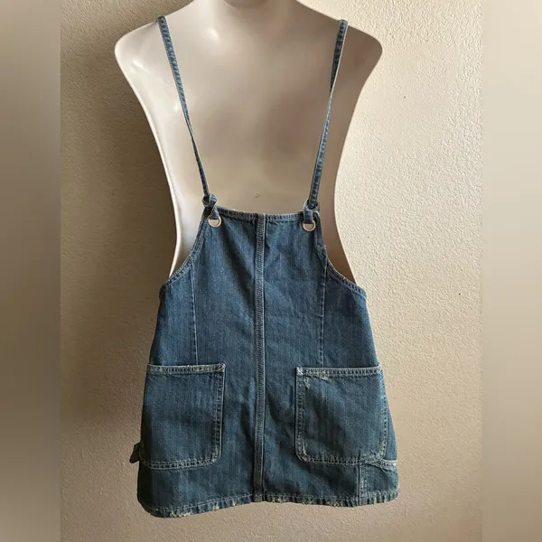 We The Free Sunset Love Denim Jumper Skirt Overalls XS - Image 5